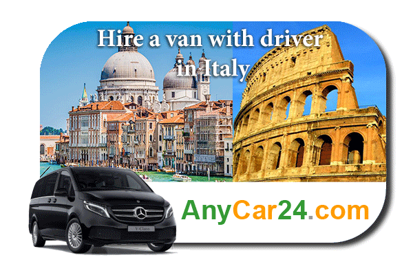 Hire a van with driver in Italy